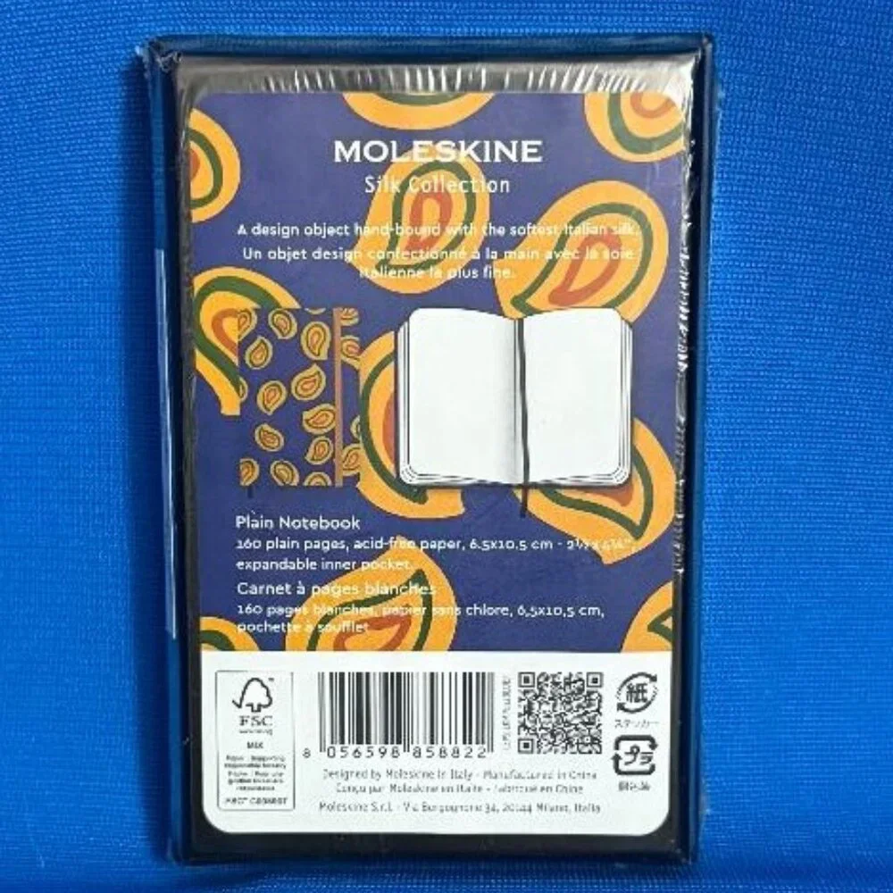 BRAND NEW ~ MOLESKINE SILK COLLECTION NOTEBOOK 160 PAGES HARD BOUND ITALIAN SILK